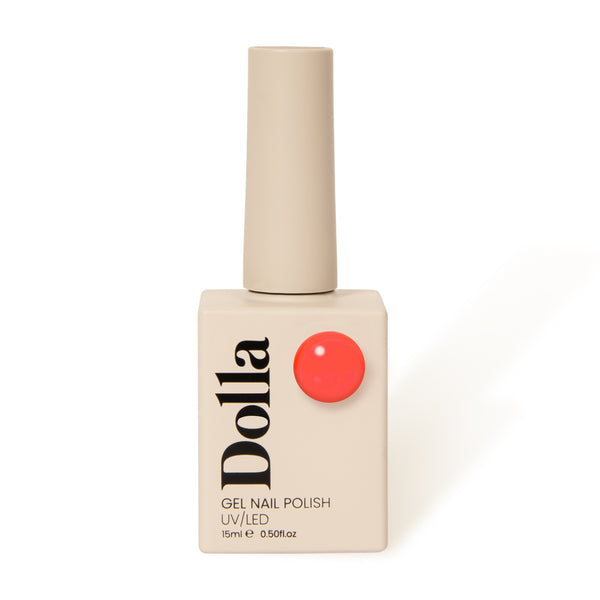 Neon red beautiful shade gel nail polish | Miss Dolla